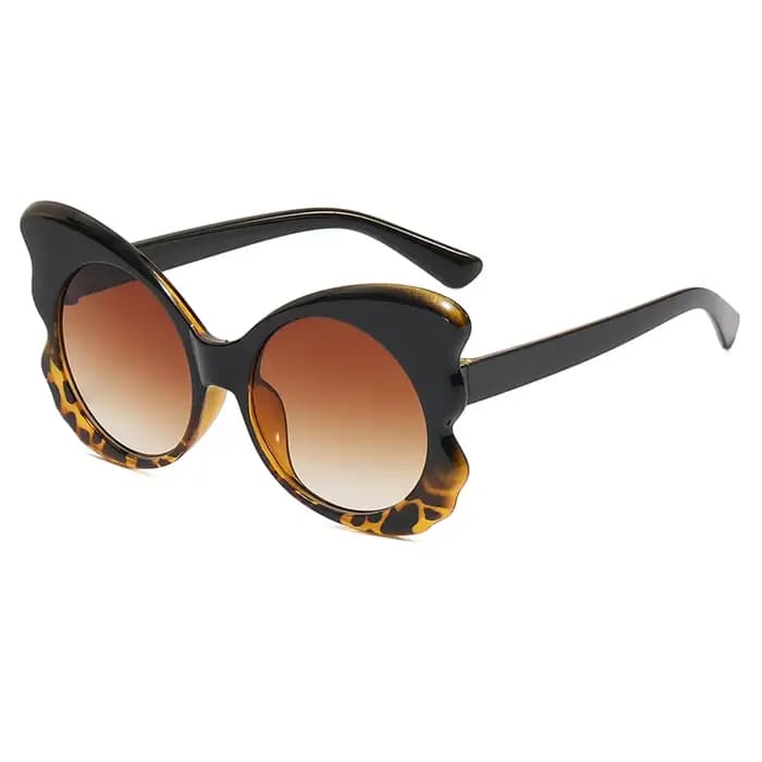 Lunettes de soleil papillon exagérées pour femmes