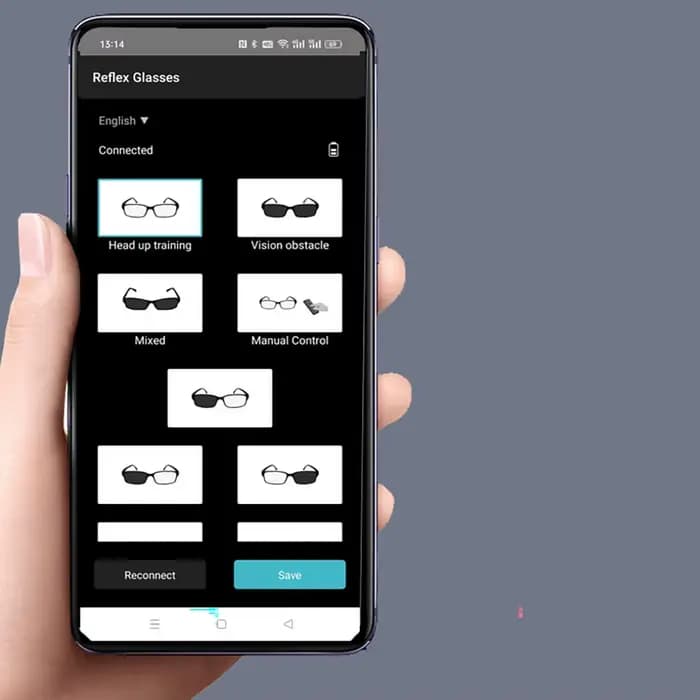 Lunettes réflexe Coordination oculaire Interférence visuelle entraînement tête haute Football basket-ball technologie