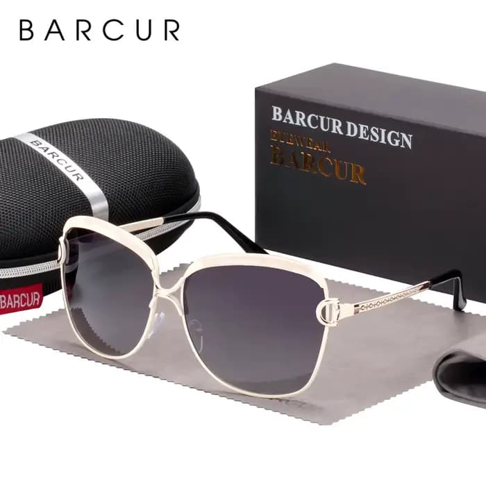 BARCUR polarisé dames lunettes de soleil femmes dégradé lentille ronde