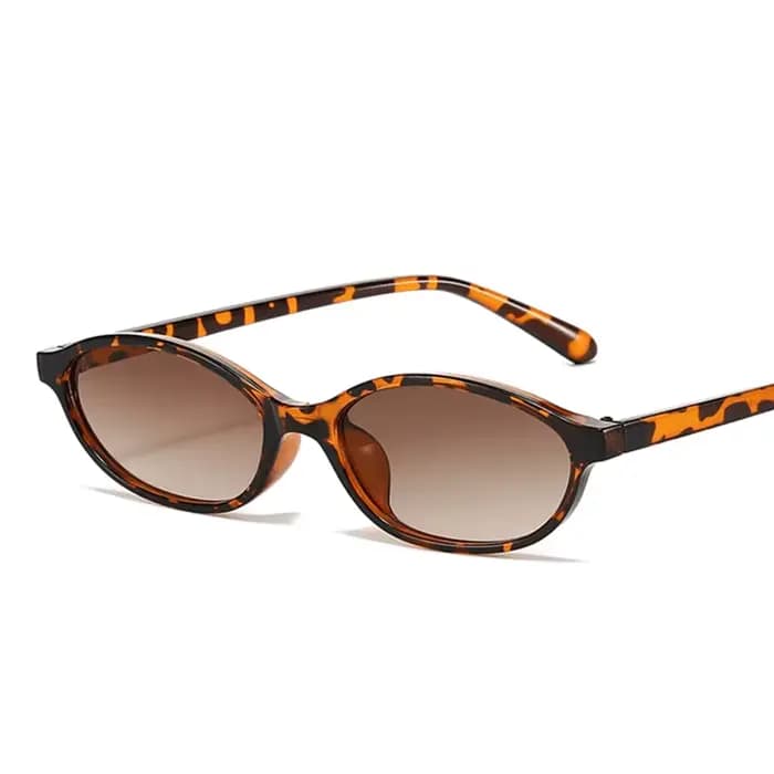 Lunettes de soleil marron léopard pour femmes