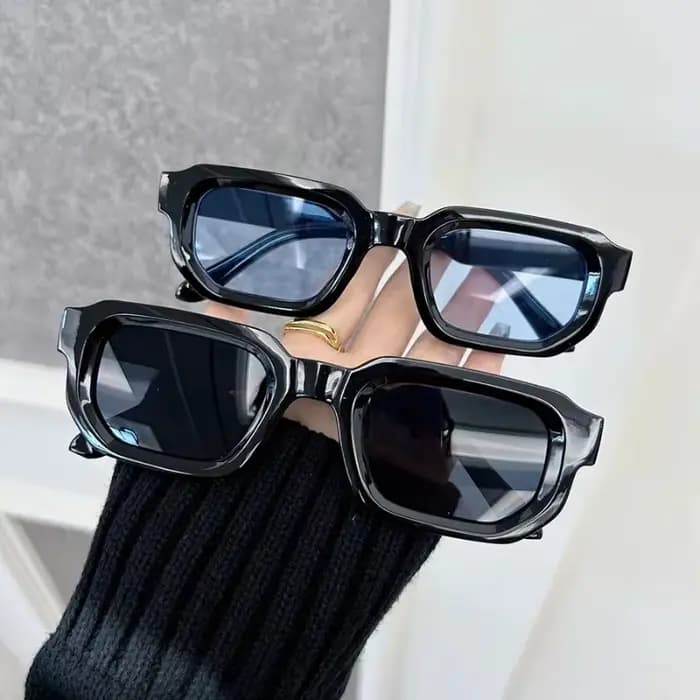 Lunettes de soleil rectangulaires de luxe pour femmes et hommes