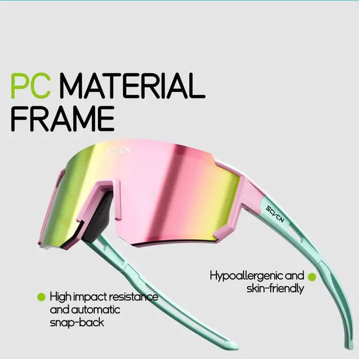 Lunettes de sport pour enfants SCVCN, lunettes de vélo pour enfants, lunettes de cyclisme photochromiques UV400, lunettes de soleil pour adolescents pour le cyclisme en plein air