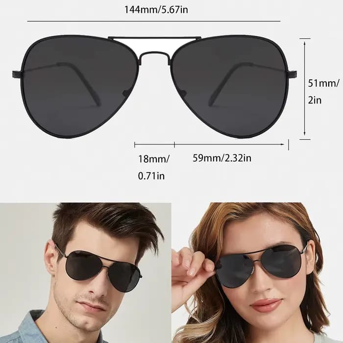 Lunettes de soleil aviateur pour hommes et femmes