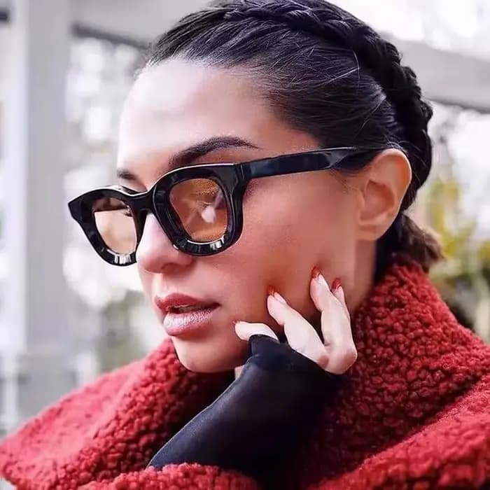 Randonnée 2024 nouveau ovale épais mode Anti lumière lunettes hommes femmes Punk marque rétro