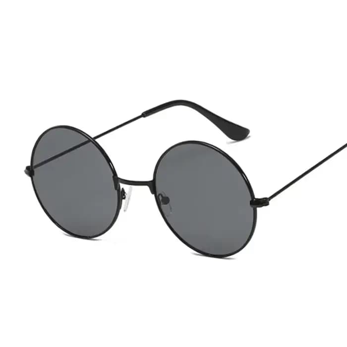 Femmes mâle petit cadre en métal coloré océan miroir rétro classique rond lunettes de soleil