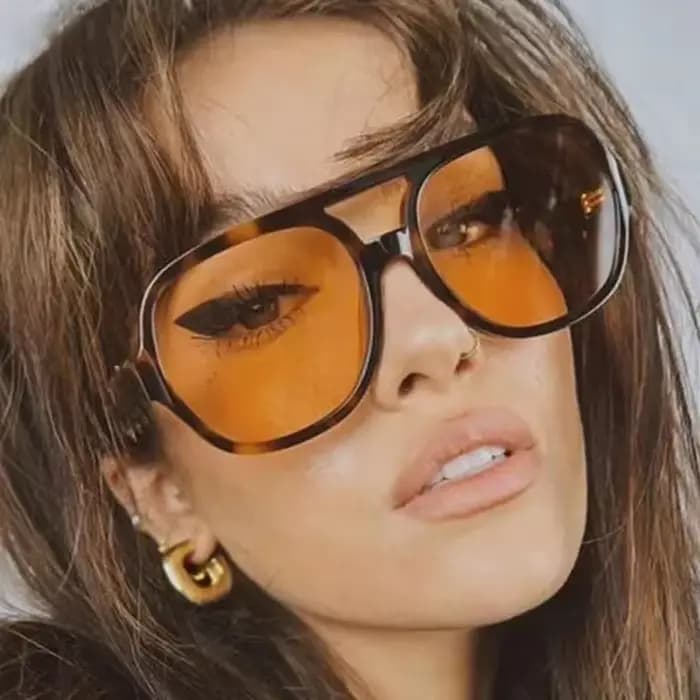 Lunettes de soleil carrées à grande monture pour hommes et femmes