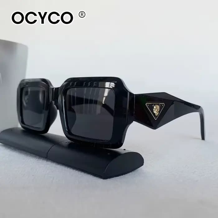 Lunettes de soleil carrées classiques Punk pour hommes et femmes
