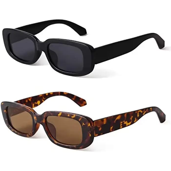 BEGREAT – Lunettes de soleil rectangulaires rétro