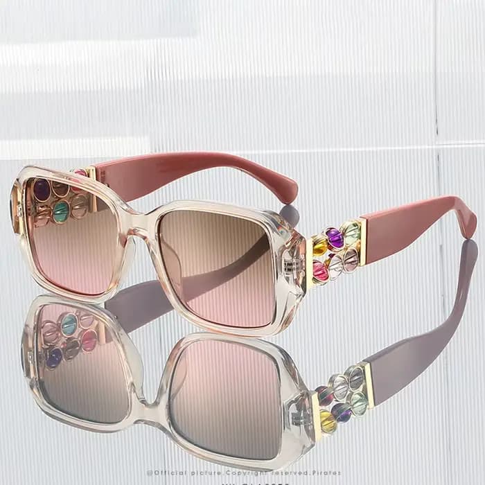 Lunettes de soleil de luxe JNPCXI 2026 pour femme avec strass