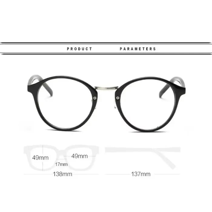 Lunettes pour femmes, monture ronde vintage transparente