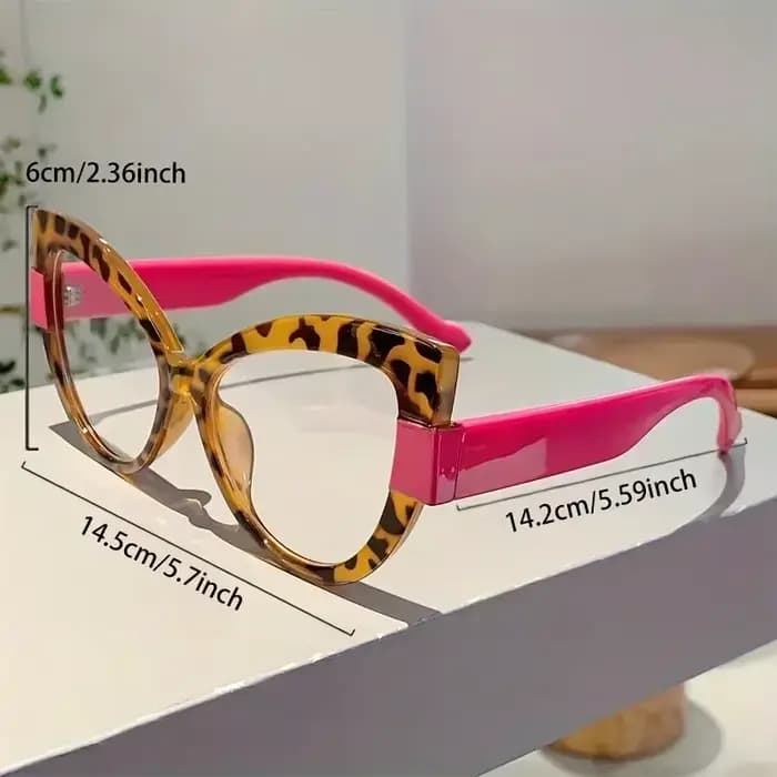 Femmes grandes lunettes de lecture œil de chat à la mode surdimensionné loin vue
