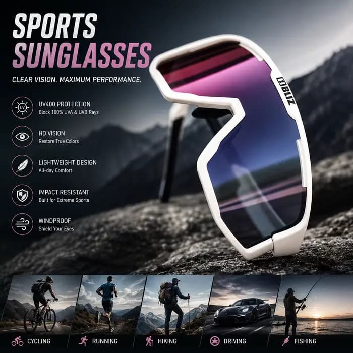Lunettes de cyclisme photochromiques B BLIZ pour hommes