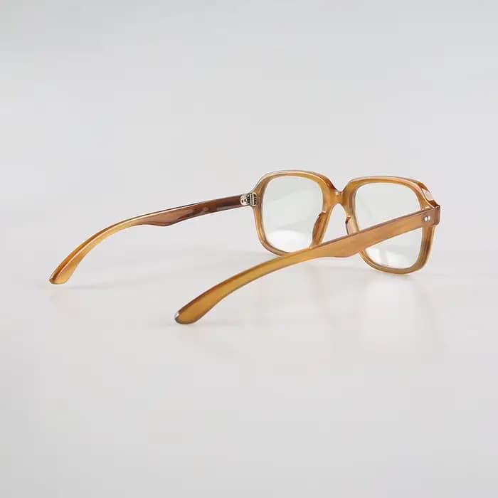 Nilerun – lunettes de soleil transparentes à jante en corne orange