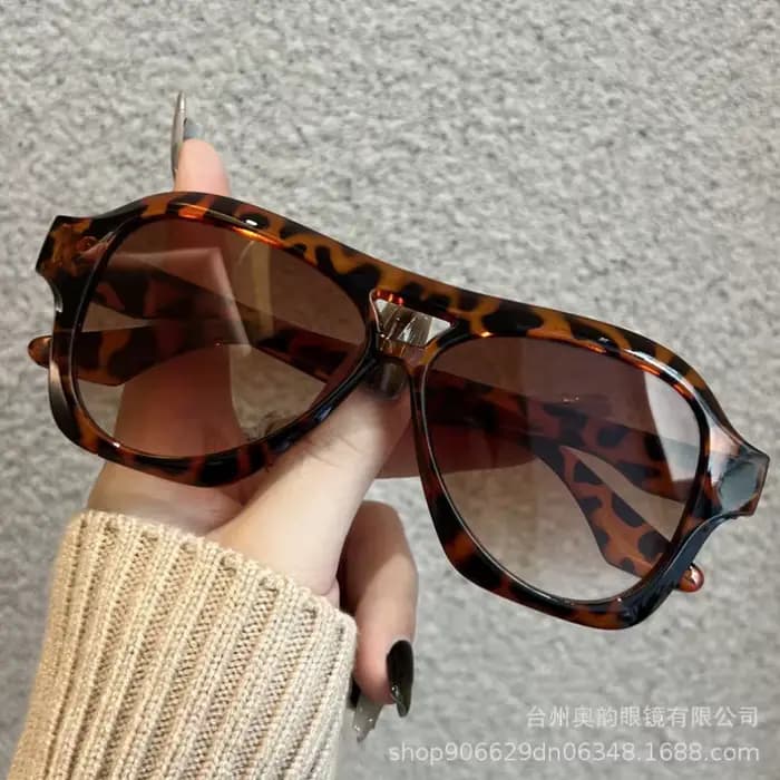 Lunettes de soleil aviateur à Double faisceau pour hommes et femmes