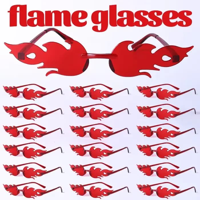 Lunettes de soleil à flamme en plastique