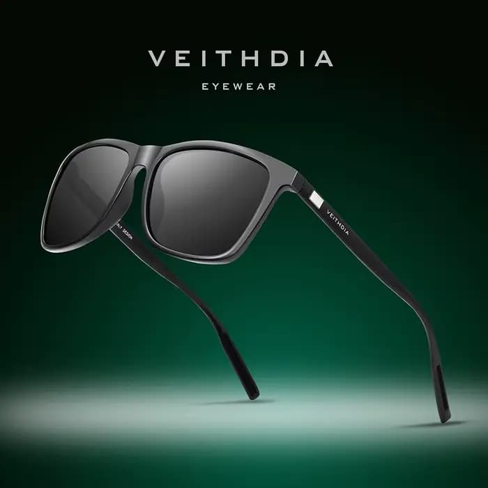 VEITHDIA marque lunettes de soleil unisexe rétro aluminium + TR90