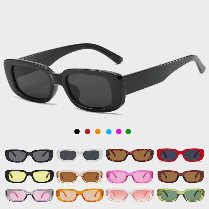 Nouveau petit cadre blanc ovale lunettes de soleil tendance