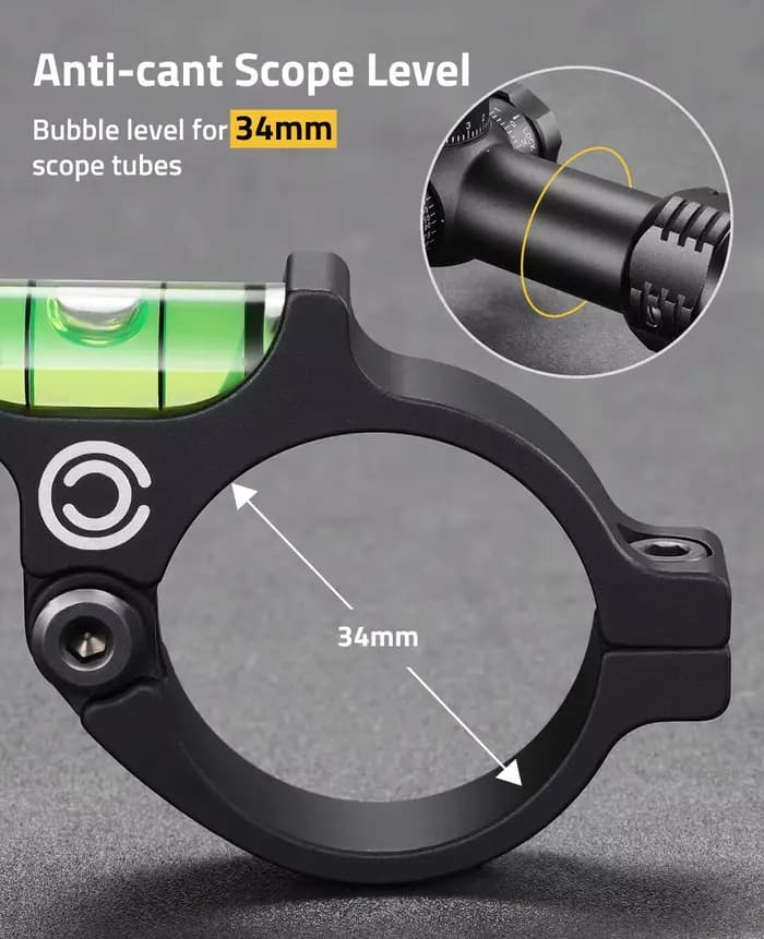Kit de nivellement de lunette anti-inclinaison pour optiques, niveau de précision magnétique à 2 bulles pour tubes de 30 mm ou 34 mm