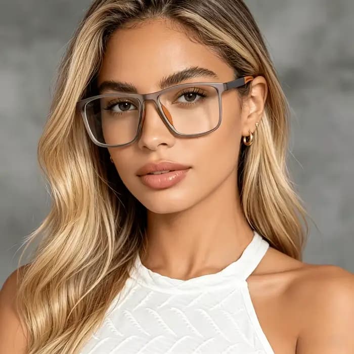 1 paire de lunettes carrées simples pour femmes