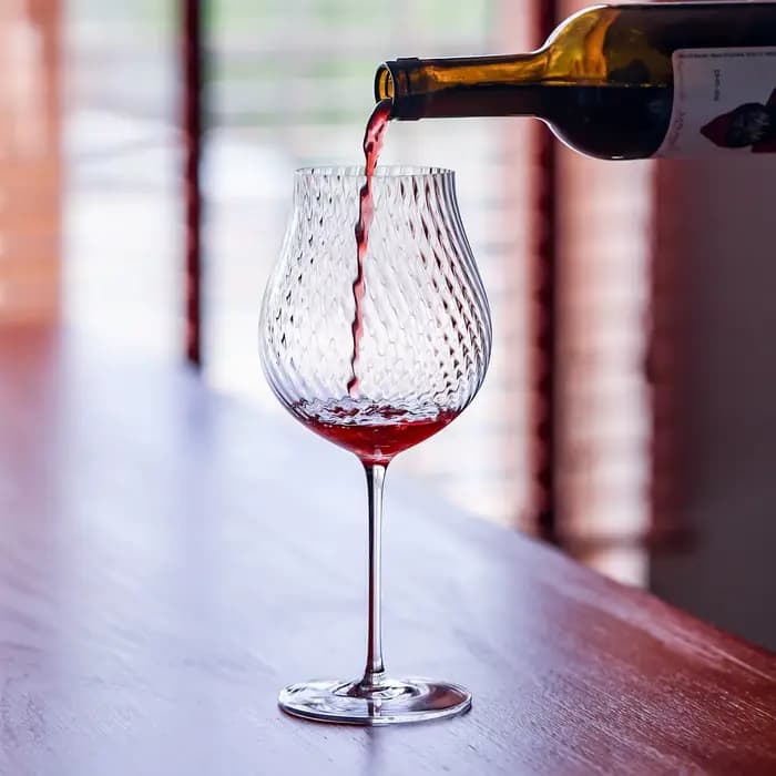 CRISON PREMIUM Verre de cristal haut de gamme Verre à vin rouge fait à la main Verre à vin de haute beauté bordeaux Verre à pieds hauts