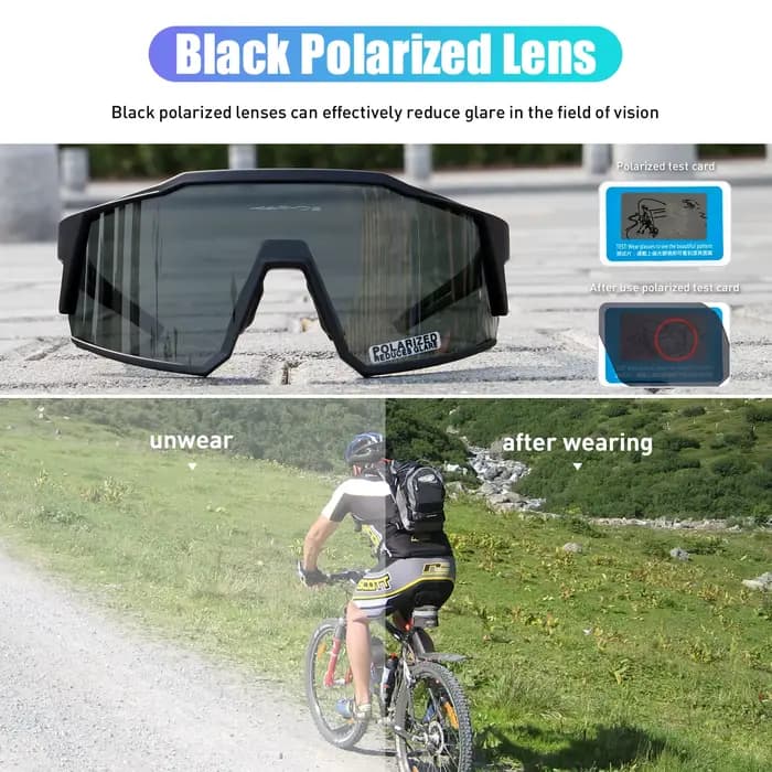 Kapvoe-Lunettes de soleil polarisées coupe-vent pour hommes