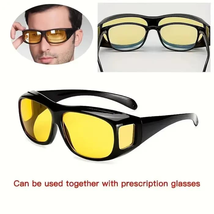 Lunettes de vision nocturne unisexes à monture carrée