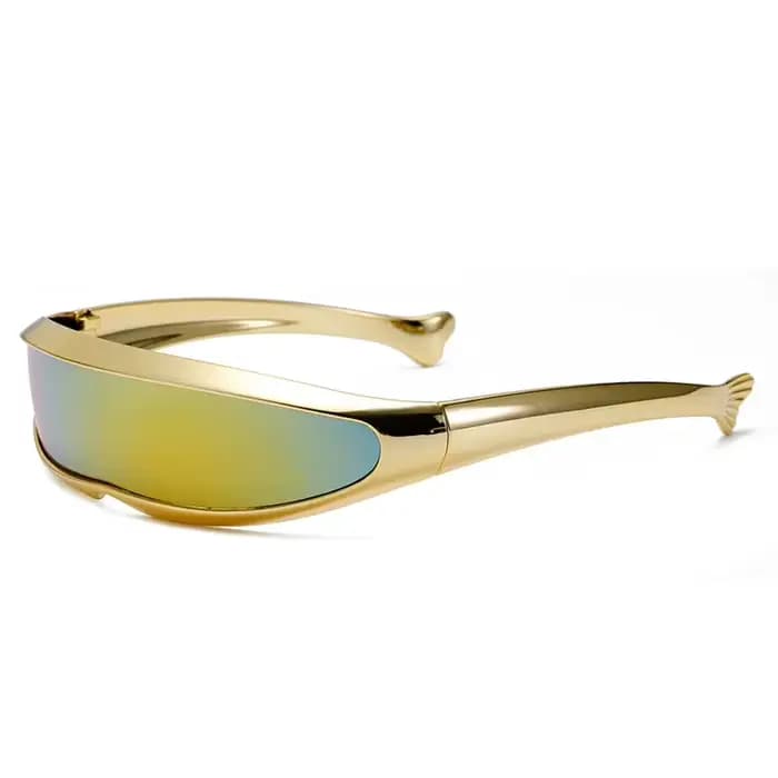 Lunettes de soleil futuristes plaquées personnalisées