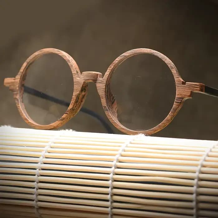 Lunettes de myopie avec monture en bois pour hommes et femmes
