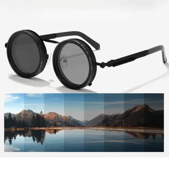 Lunettes de soleil de pêche à monture ronde