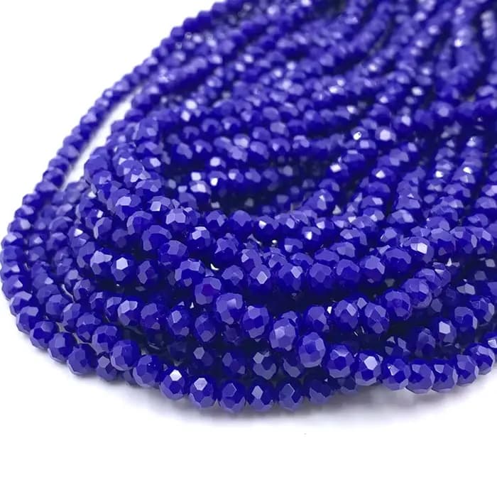 Bleu vert 2 3 4 6 8mm perles de cristal pour la fabrication de bijoux accessoires Rondelle entretoise ample perles de verre à facettes Bracelets à faire soi-même