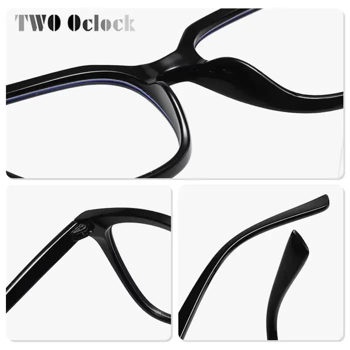 Lunettes pour femmes à la mode avec cadre carré arc-en-ciel coloré Prescription 0 dioptrie qualité