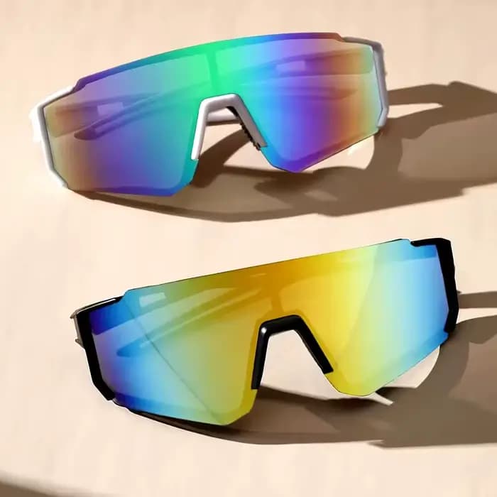 Lunettes de mode à monture large pour hommes - Matériau PC coloré