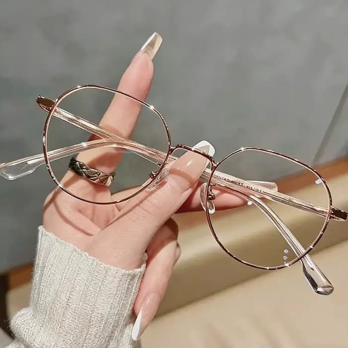 Lunettes de lecture presbyopes pour ordinateur en or rose