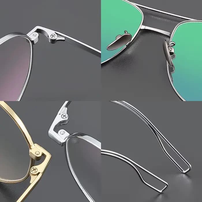 HDCRAFTER alliage de titane lunettes optiques cadre Double pont Prescription hommes montures