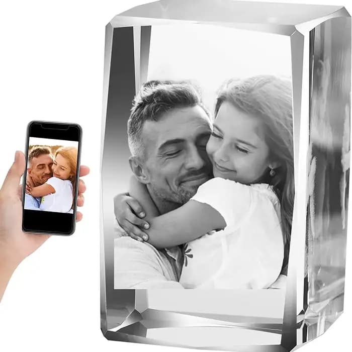Photo en cristal 3D, cadeaux personnalisés pour femmes, épouses, hommes, maman, papa, elle, lui, cadeaux personnalisés pour la fête des mères, anniversaire, Noël