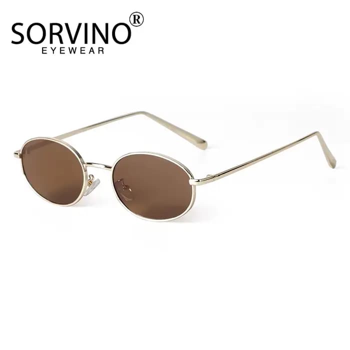 SORVINO rétro petites lunettes de soleil ovales Vintage pour hommes et femmes luxe concepteur unisexe