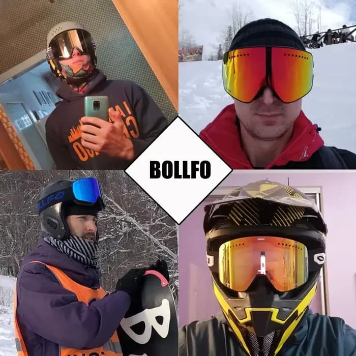 Lunettes de ski à double lentille magnétique