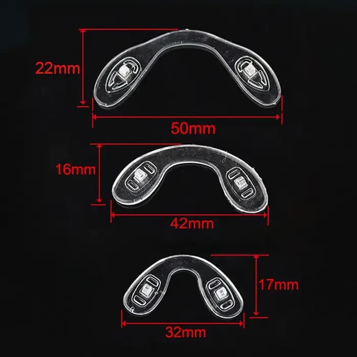 20 coussinets de nez en silicone pour lunettes