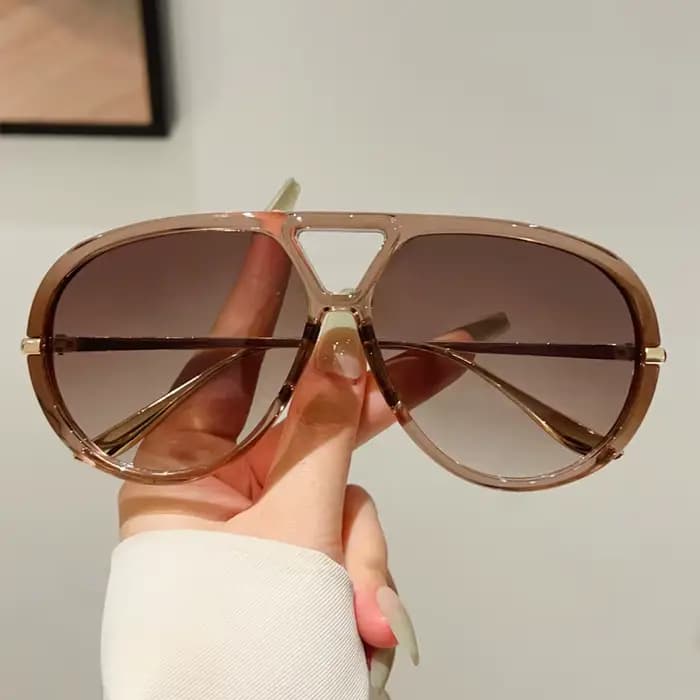 KAMMPT lunettes de soleil pilote surdimensionnées 2025 nouveau dans Vintage Double pont