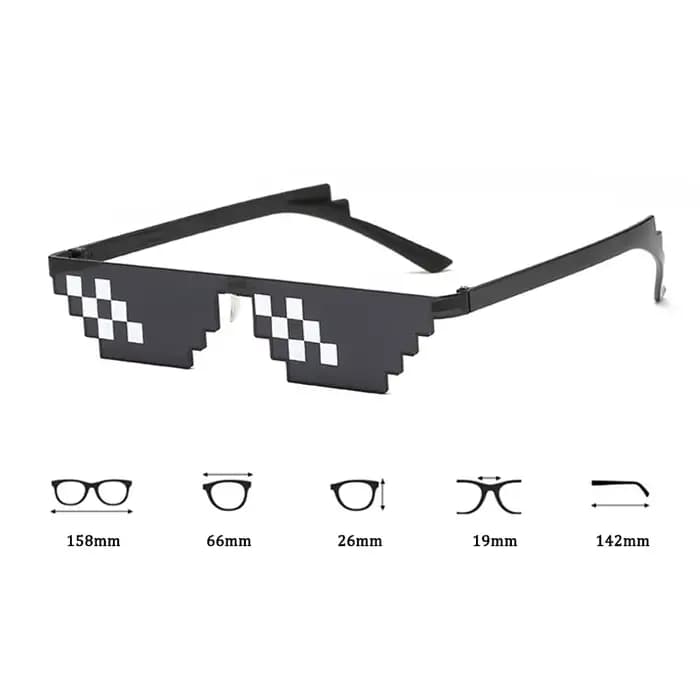 ThDPLife-Lunettes de soleil pixelisées pour hommes et femmes