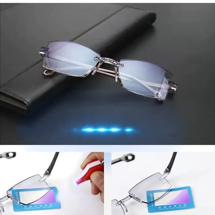 Lunettes de lecture bifocales sans monture pour hommes et femmes