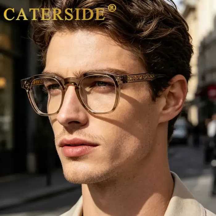 Caterside Nouvelles Lunettes Carrées Plates pour Hommes et Femmes