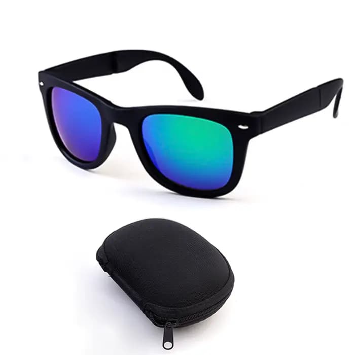 Lunettes de soleil portables et pliables avec étui