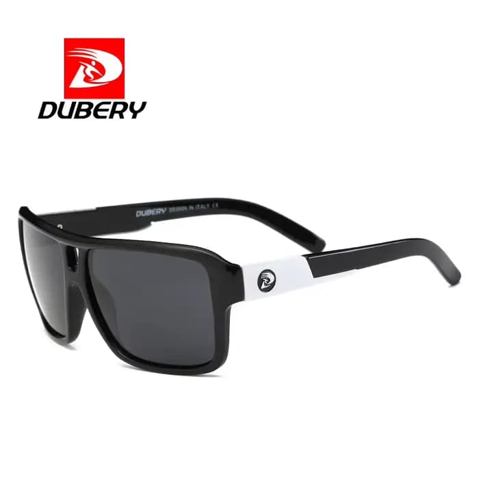 DUBERY Lunettes de soleil polarisées de sport en plastique à monture carrée Lunettes UV400