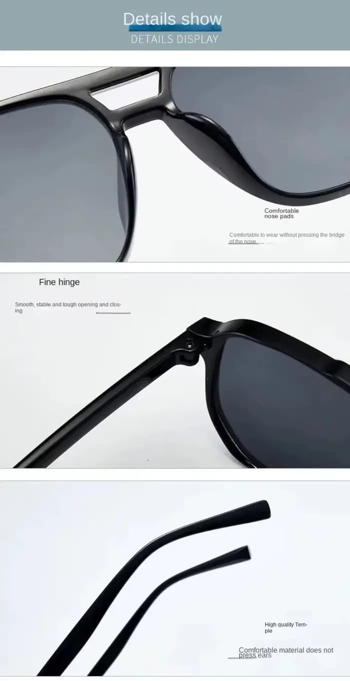 Vintage hommes femmes grandes lunettes de soleil