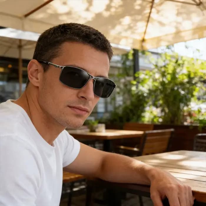 Lunettes de soleil à monture en métal pour hommes et femmes