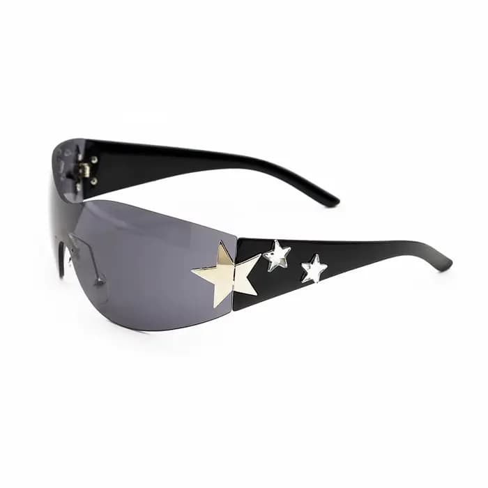 Lunettes de soleil à grande monture décorative pour hommes et femmes