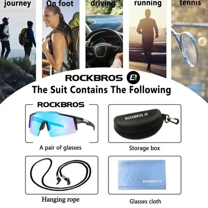 Lunettes de cyclisme sportives ROCKBROS UV400