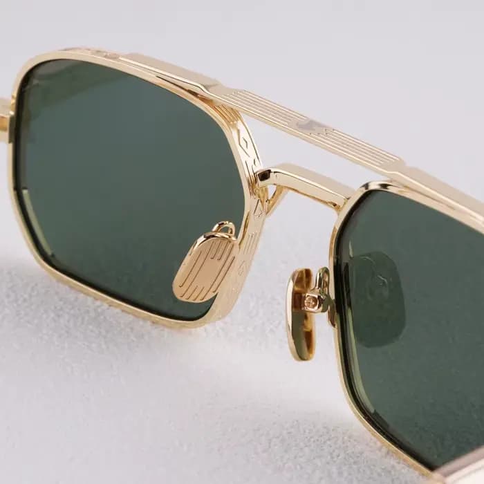 Lunettes de soleil JMM de luxe rétro à monture dorée pour hommes et femmes