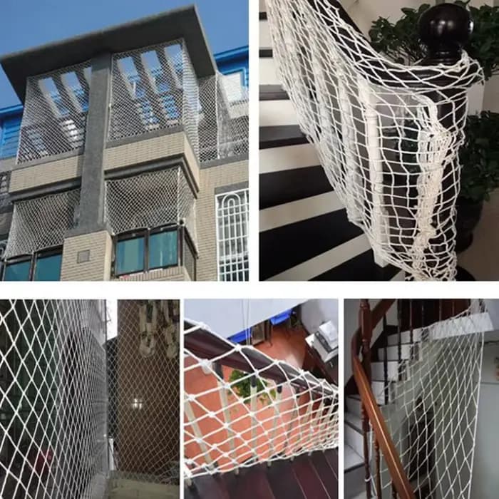 Filet de clôture de sécurité pour animaux de compagnie pour enfants, clôture de sécurité pour la maison, le balcon, les escaliers, le site de construction, la chute, la ULen nylon, la maille, la taill